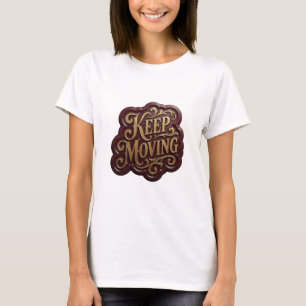 Camiseta Motivo Artístico Vibrante Oro Sigue Adelante
