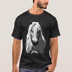 Camiseta Motivo de animal gráfico de caballo montado en una