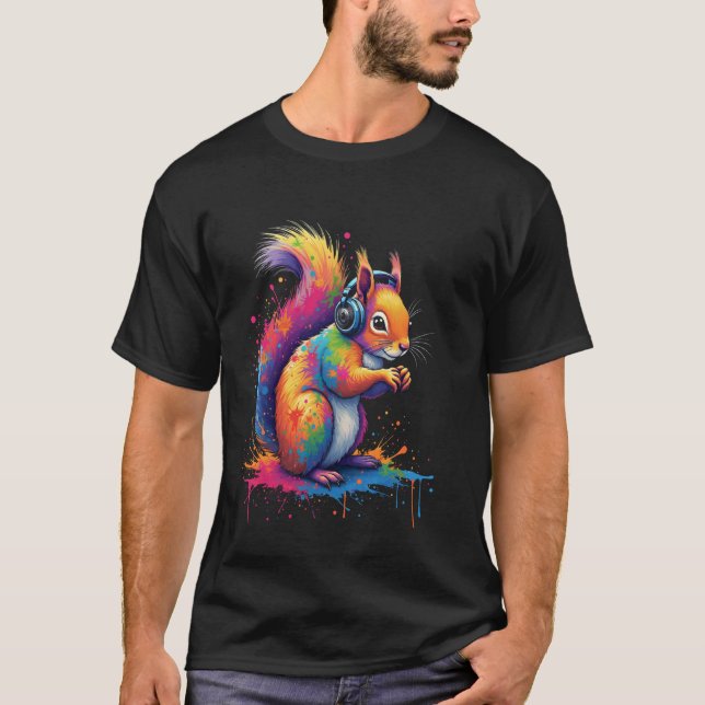 Camiseta Motivo de ardilla creativa (Anverso)