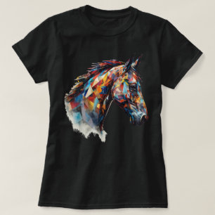 Camiseta Motivo de caballo de animal montando polígono colo