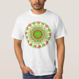 Camiseta Motivo de Círculo Festivo Temporada de Vacaciones