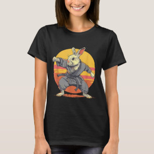 Camiseta Motivo de conejo de karate Taekwondo Jiu-Jitsu MMA