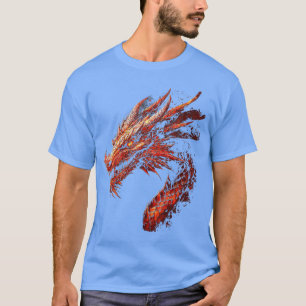 Camiseta Motivo de Dragón Rojo Arte Mitológico Regalo de Dr