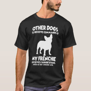Camiseta Motivo de entrenamiento de perros Bulldog francés