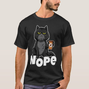 Camiseta Motivo de gato Gato Café Divertido Frase Retro No
