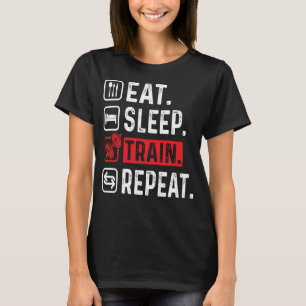 CAMISETA MOTIVO DE GIMNASIO DE GIMNASIO DE REPETICIÓN DEL T
