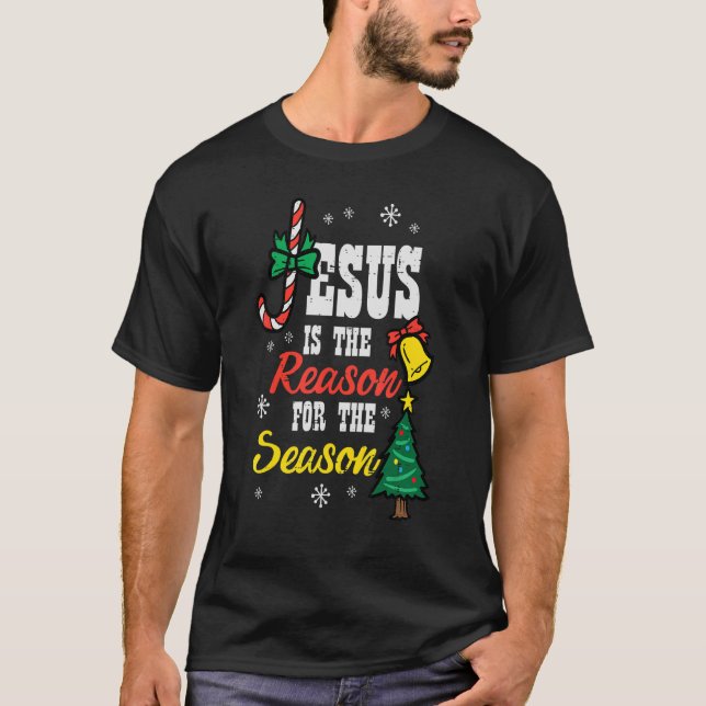 Camiseta Motivo De Jesús Para Los Navidades De Temporada Ch (Anverso)