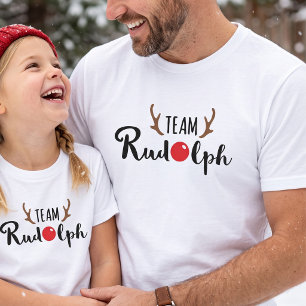Camiseta Motivo de Navidad del Equipo Rudolph