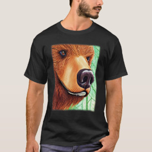 Camiseta Motivo de oso grizzly gráfico animal estampado con