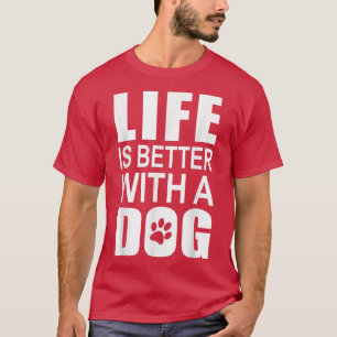 Camiseta Motivo de perro rosa con perro diciendo que LA VID