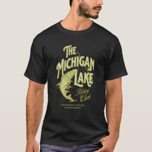 Camiseta Motivo de pescador La pesca del lago Michigan
