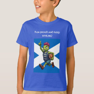 Camiseta Motivo de rugby escocés de cardo de hora de prueba