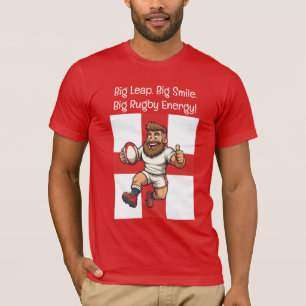 Camiseta Motivo de salto de rugby Inglaterra audaz
