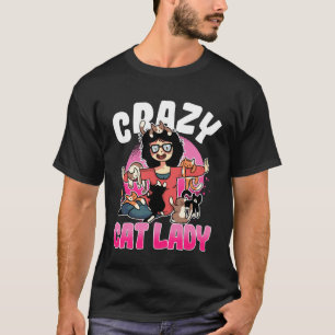 Camiseta Motivo de Señora Loca de los Gatos Gran Mamá Gata