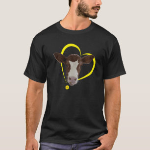 Camiseta Motivo de vaca ternera linda amo las vacas amo las
