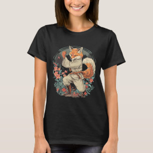 Camiseta Motivo de zorro de karate Taekwondo Jiu-jitsu Mma