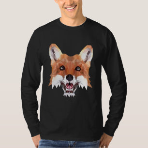 Camiseta Motivo de zorro polígono zorros animales del bosqu