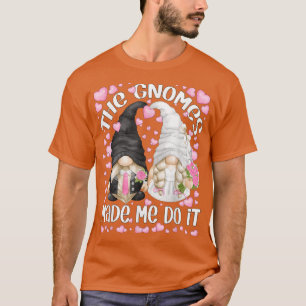Camiseta Motivo Divertido de Boda de Novia y Novio Los Gnom