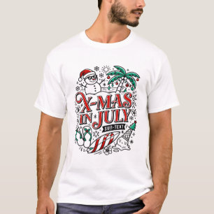 CAMISETA MOTIVO ESTACIONAL SUBTEXTO DE NAVIDAD EN JULIO