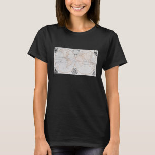 Camiseta Motivo motivo de hombre mujeres globo mapa mu