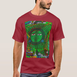 Camiseta Motivo único de máscara de tótem maya