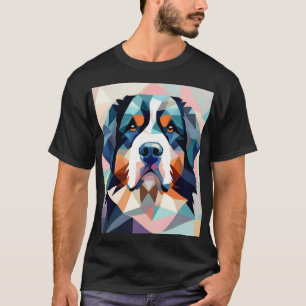 Camiseta Motivos artísticos multicolores perro de montaña b