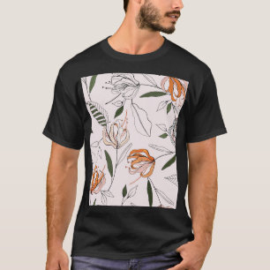 Camiseta Motivos botánicos, aislados, florales sin costura.