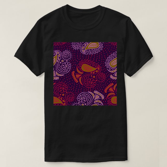 Camiseta Motivos de las Espadas Rosadas Impresión africana (Diseño del anverso)