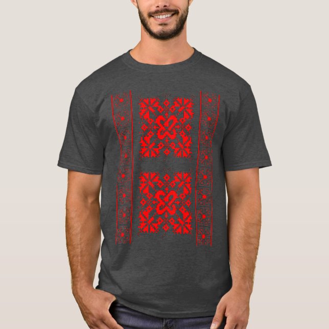 Camiseta Motivos tradicionales de arte folclórico rumano de (Anverso)