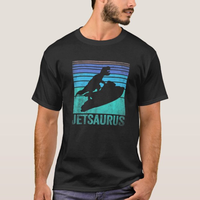 Camiseta Moto acuática Dinosaurios Agua Jetski Dino (Anverso)
