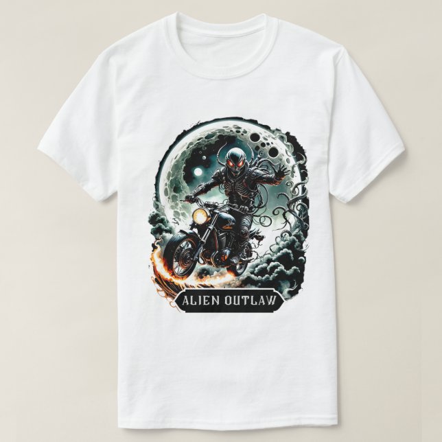 Camiseta Moto Alien Outlaw (Diseño del anverso)