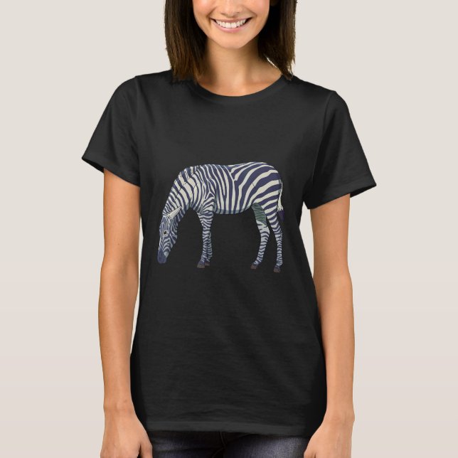 Camiseta Moto animal de cebra masculino animales de mujeres (Anverso)