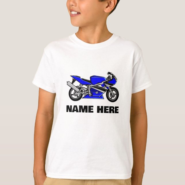 Camiseta Moto azul (Anverso)