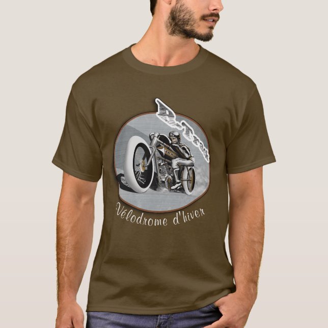 Camiseta moto board track racer (Anverso)