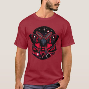 Camiseta Moto cósmico rojo y negro - místico celestial