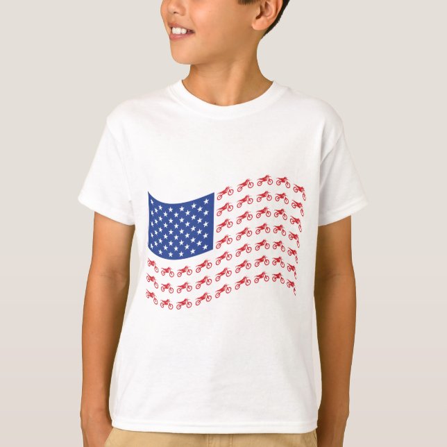 Camiseta mOTO-cROSS-fLAG-wAVE (Anverso)