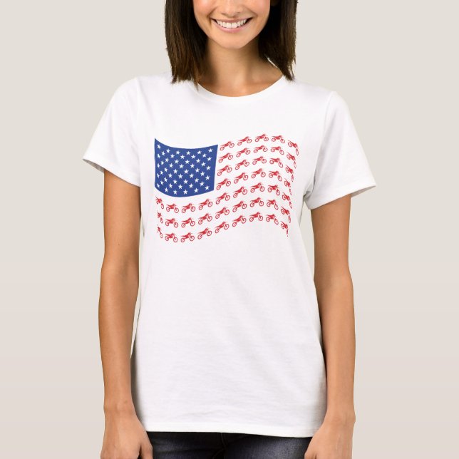 Camiseta mOTO-cROSS-fLAG-wAVE (Anverso)