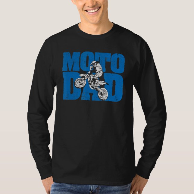 Camiseta Moto Dad Dirt Bike Motocross Biker Motorcycle (Anverso)