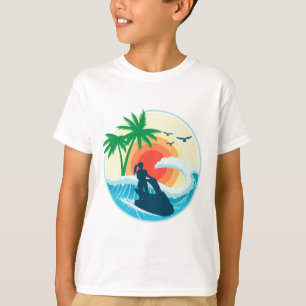 Camiseta Moto de agua y olas