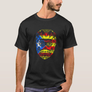 Camiseta Moto de ciclismo de montaña Casco Bandera de Catal