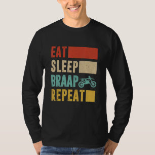 Camiseta Moto de cross Comer Dormir Braap Repetir Motocicli