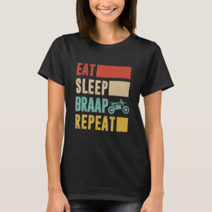 Camiseta Moto de cross Comer Dormir Braap Repetir Motocicli