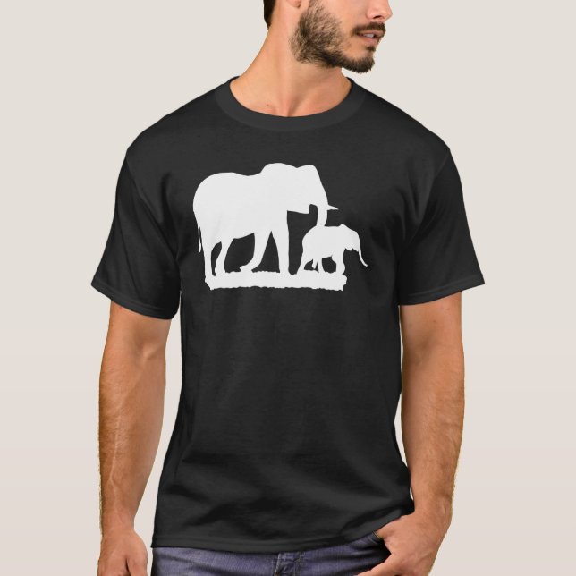 Camiseta Moto de elefante animal Silhouette Africa Safari I (Anverso)