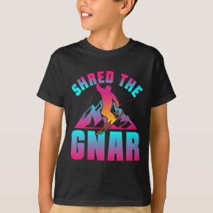 Camiseta Moto de esquí retro 9080 Juego de esquí Shred The