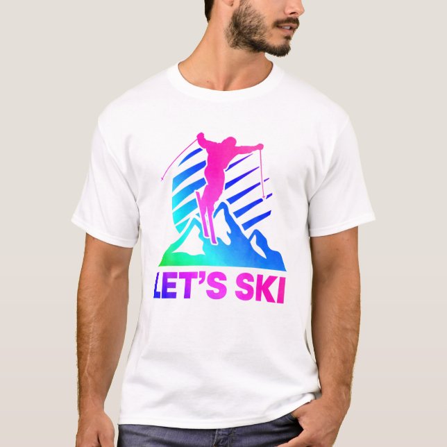 Camiseta Moto De Esquí Retro Vintage 80S 90S (Anverso)