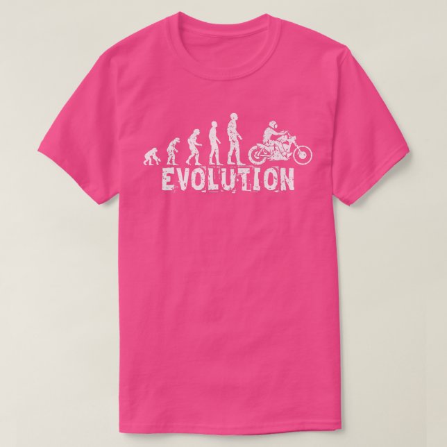 Camiseta Moto de evolución (blanco) (Diseño del anverso)