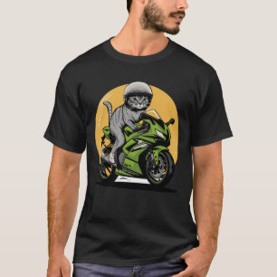 Camiseta moto de gato