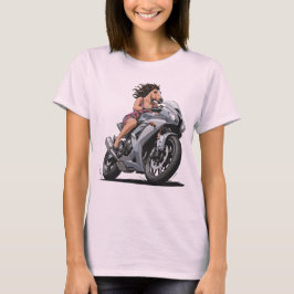 Camiseta Moto de la dama de caballo
