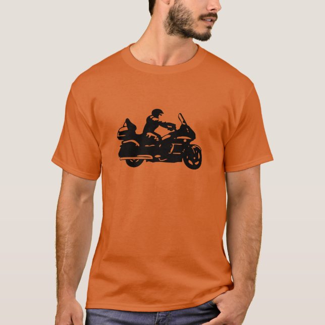 Camiseta moto de la motocicleta del motorista goldwing (Anverso)