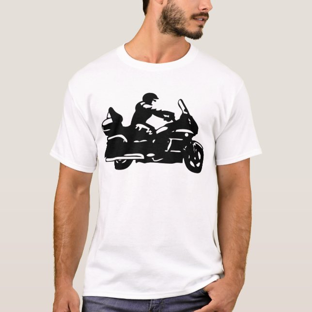 Camiseta moto de la motocicleta del motorista goldwing (Anverso)